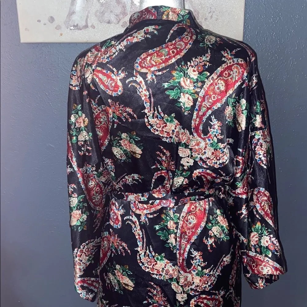 Vintage Victoria's Secret Floral Print kimono style Robe one size